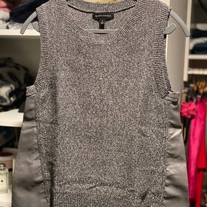 Banana Republic Knit Vest w/Faux Leather accent